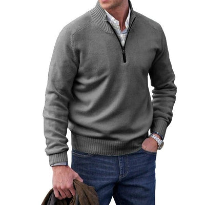 Dravion | Strickpullover mit halbem Reißverschluss