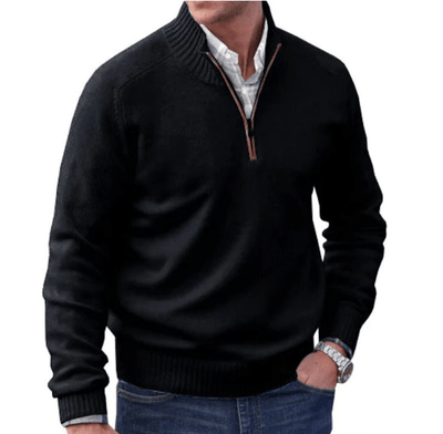 Dravion | Strickpullover mit halbem Reißverschluss