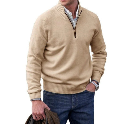 Dravion | Strickpullover mit halbem Reißverschluss