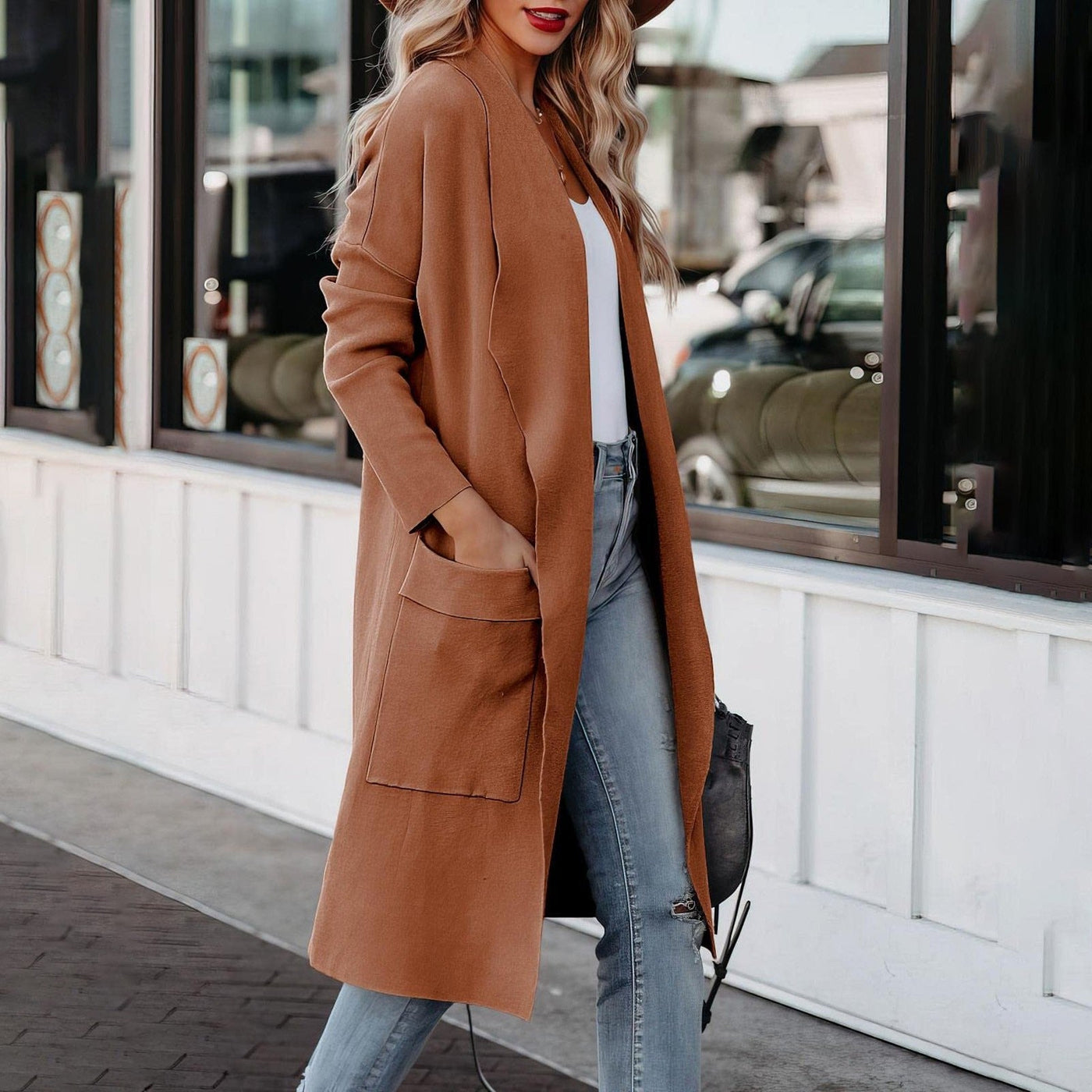 Kathrine | Kuschelige lange Strickjacke