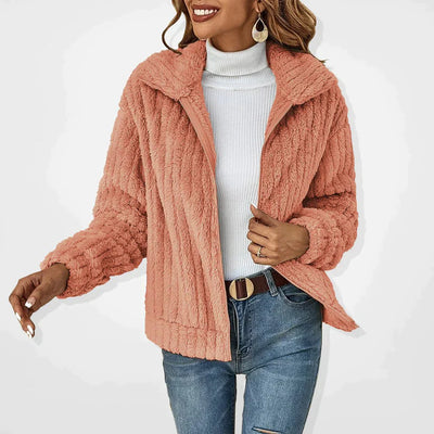 Elvarin | Gerippte, gemütliche Jacke mit Reißverschluss
