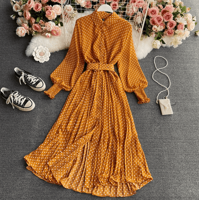 Virelune | Duskdot – Gerafftes Midikleid
