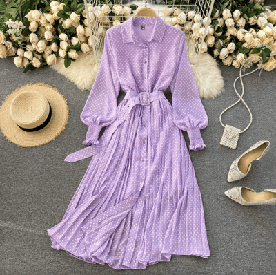 Virelune | Duskdot – Gerafftes Midikleid