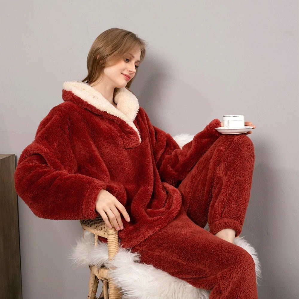 Krista | Kuscheliges, dickes Pyjama-Set