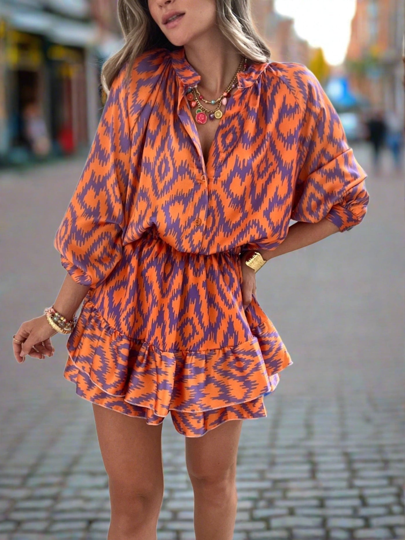 Lara | Stylischer Jumpsuit mit Azteken-Print