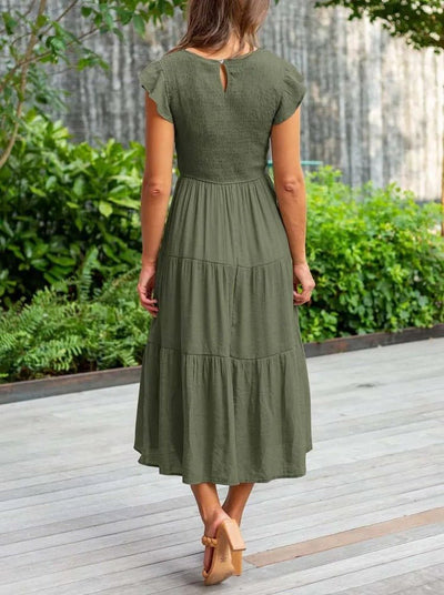 Leana | Elegantes, fließendes Midikleid in A-Linie
