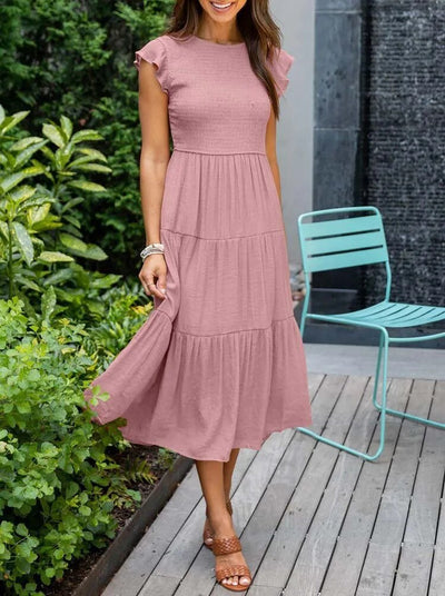 Leana | Elegantes, fließendes Midikleid in A-Linie