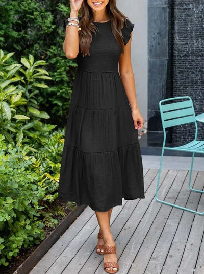 Leana | Elegantes, fließendes Midikleid in A-Linie