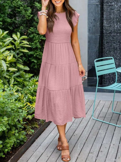 Leana | Elegantes, fließendes Midikleid in A-Linie
