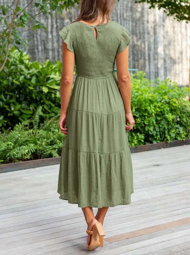 Leana | Elegantes, fließendes Midikleid in A-Linie