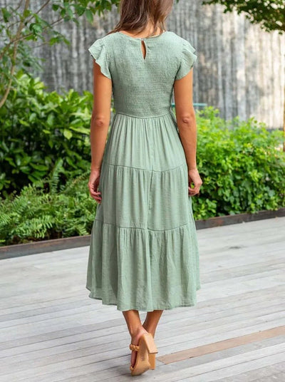 Leana | Elegantes, fließendes Midikleid in A-Linie