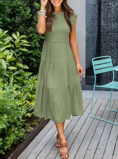 Leana | Elegantes, fließendes Midikleid in A-Linie