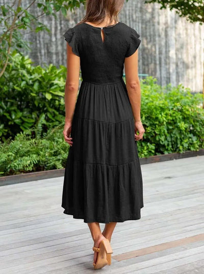 Leana | Elegantes, fließendes Midikleid in A-Linie