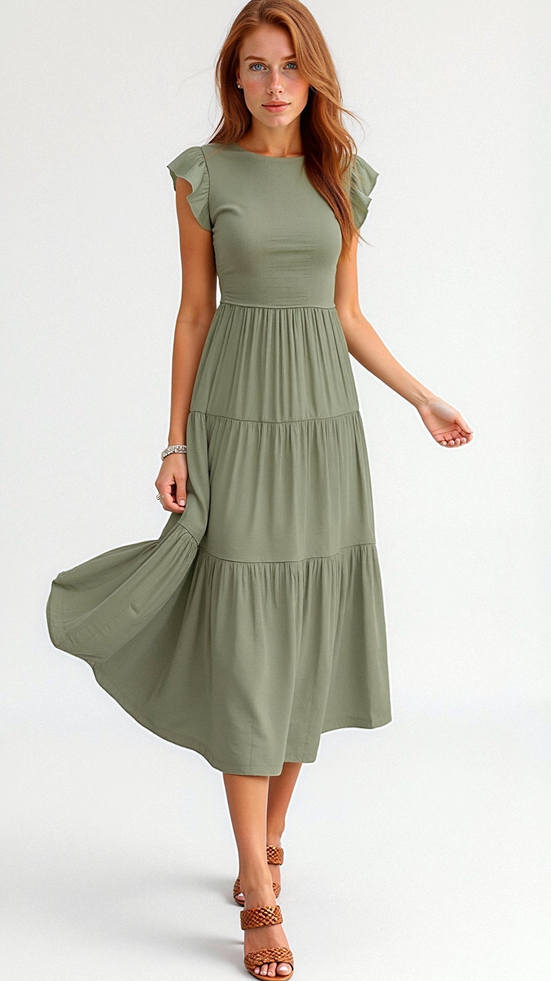 Thalienne | Gesmoktes Midikleid