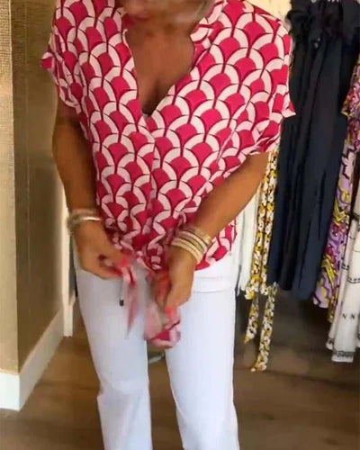 Lilith | Bedruckte Bluse im Vintage-Stil