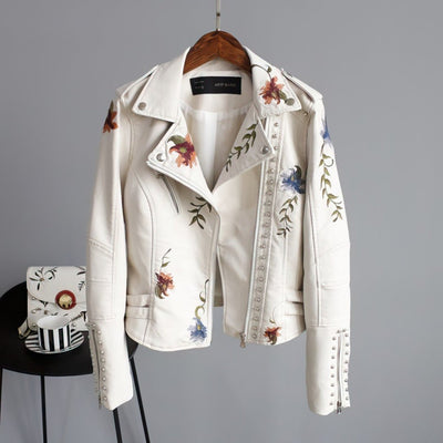 Auralith | Motorradjacke mit Blumenprägung