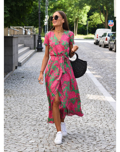 Leopolda | Geblümtes Wickelkleid