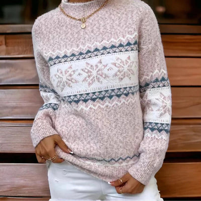 Lona | Kuscheliger Schneeflocken-Strickpullover