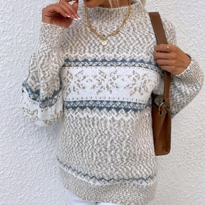 Lona | Kuscheliger Schneeflocken-Strickpullover