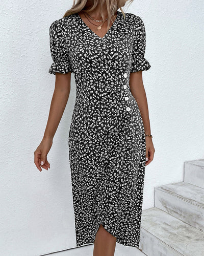 Ellie | Romantisches Kleid mit Blumendruck
