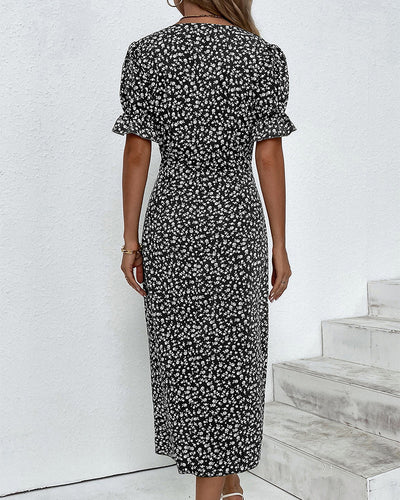 Ellie | Romantisches Kleid mit Blumendruck