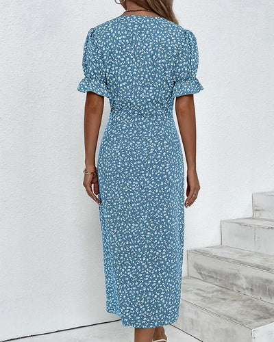Ellie | Romantisches Kleid mit Blumendruck