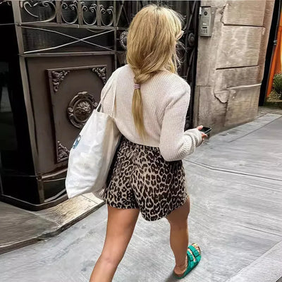 Luzia | Lässige Shorts mit Leopardenmuster