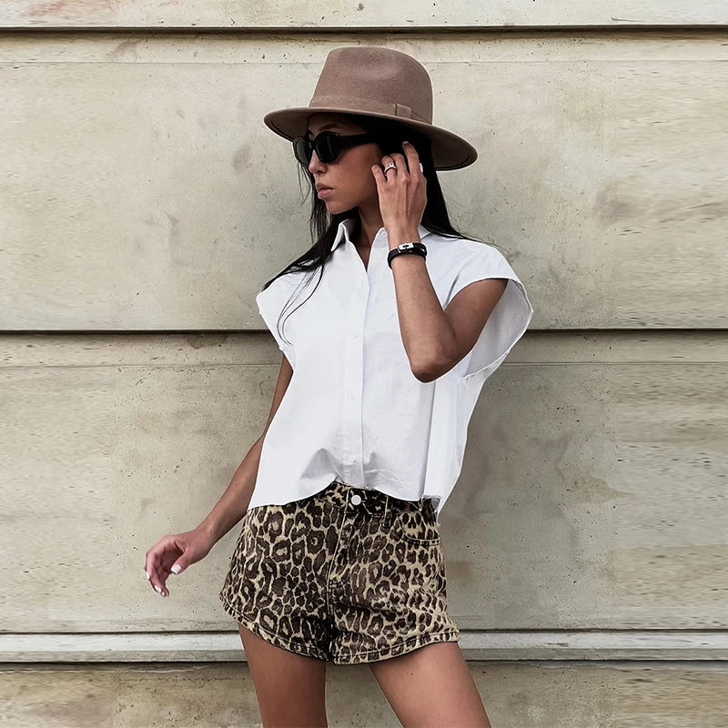 Luzia | Lässige Shorts mit Leopardenmuster