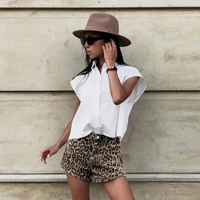 Luzia | Lässige Shorts mit Leopardenmuster