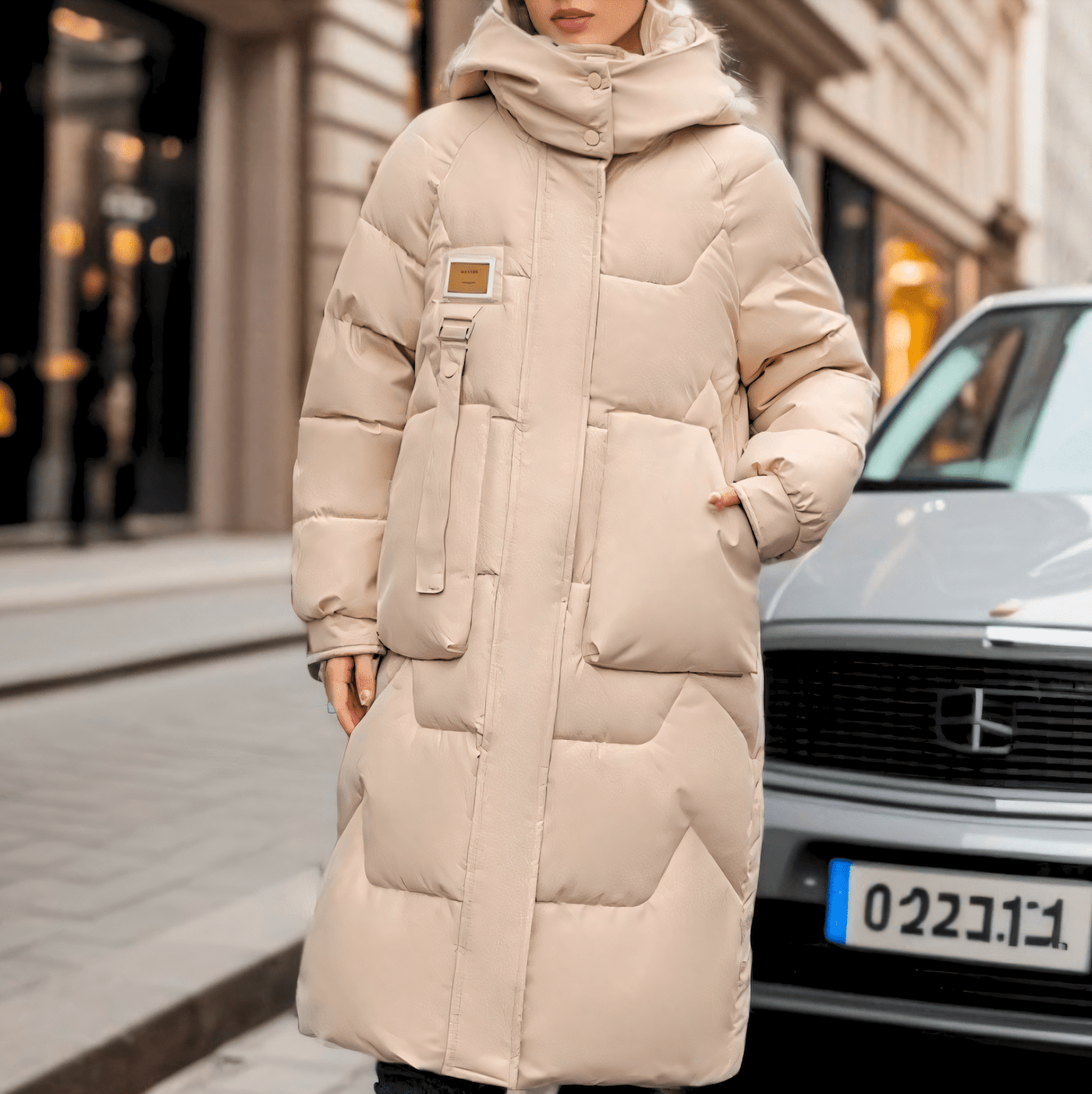 Paisley | Kuschelige Pufferjacke in voller Länge
