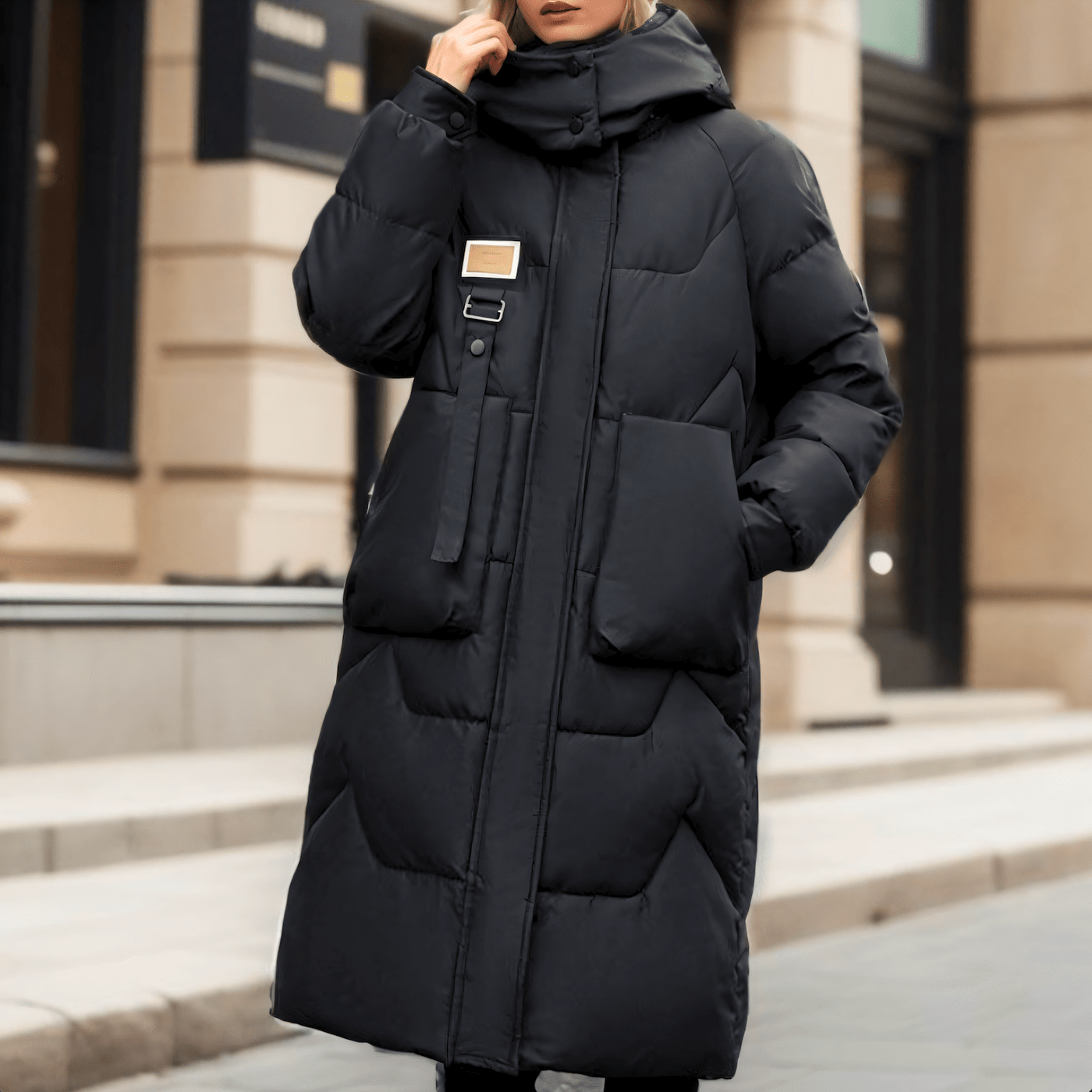 Paisley | Kuschelige Pufferjacke in voller Länge