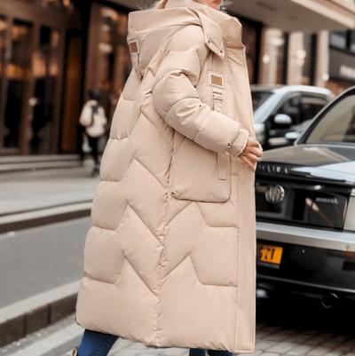 Paisley | Kuschelige Pufferjacke in voller Länge