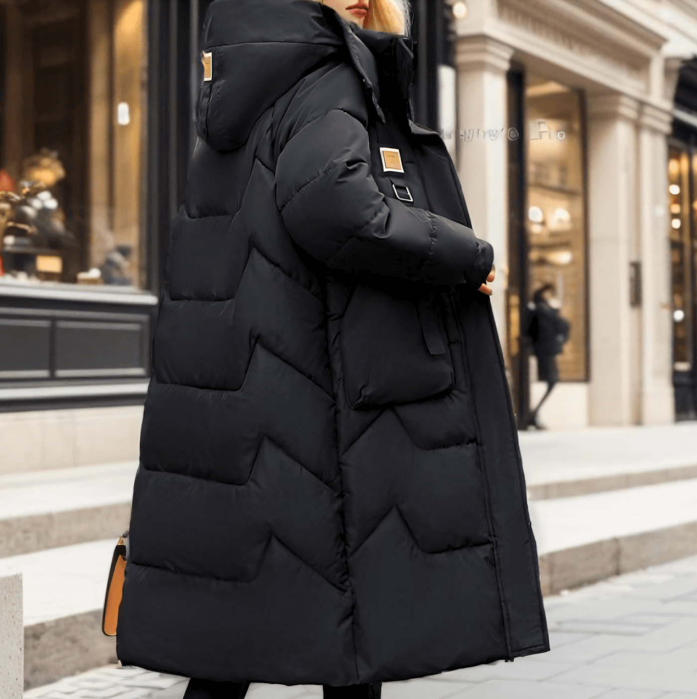 Paisley | Kuschelige Pufferjacke in voller Länge