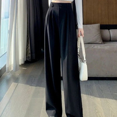 Mayla | Fließende Hose mit hohem Bund und weitem Bein