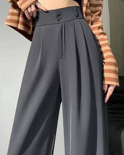 Mayla | Fließende Hose mit hohem Bund und weitem Bein
