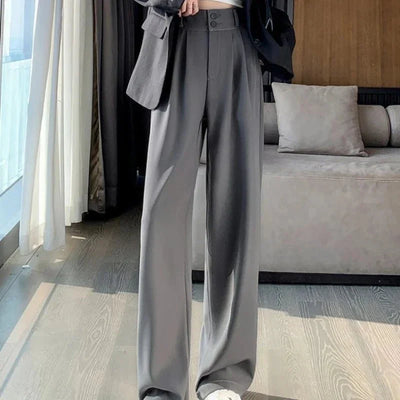 Mayla | Fließende Hose mit hohem Bund und weitem Bein