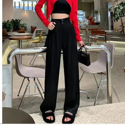 Mayla | Fließende Hose mit hohem Bund und weitem Bein