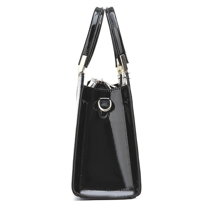 Melinda | Handtasche mit glänzendem Kroko-Effekt