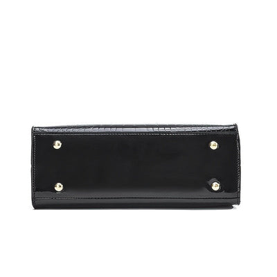Melinda | Handtasche mit glänzendem Kroko-Effekt