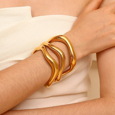 Brilora | Trendy gestapelte Armbänder