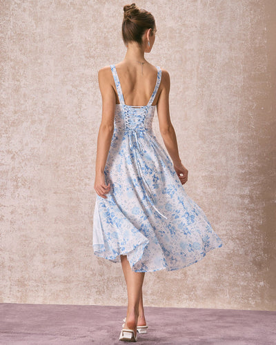 Zaryelle | Bloomcut-Midikleid mit Schlitz