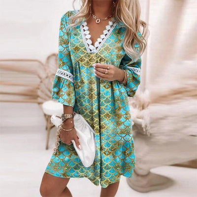 Solenya | Bedrucktes Kleid im Boho-Stil