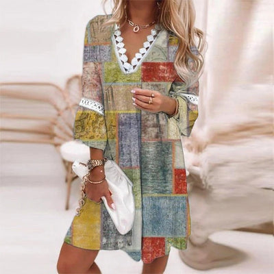 Solenya | Bedrucktes Kleid im Boho-Stil