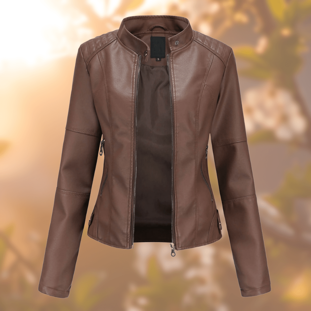 Jovie | Elegante Motorradjacke in Taillenlänge