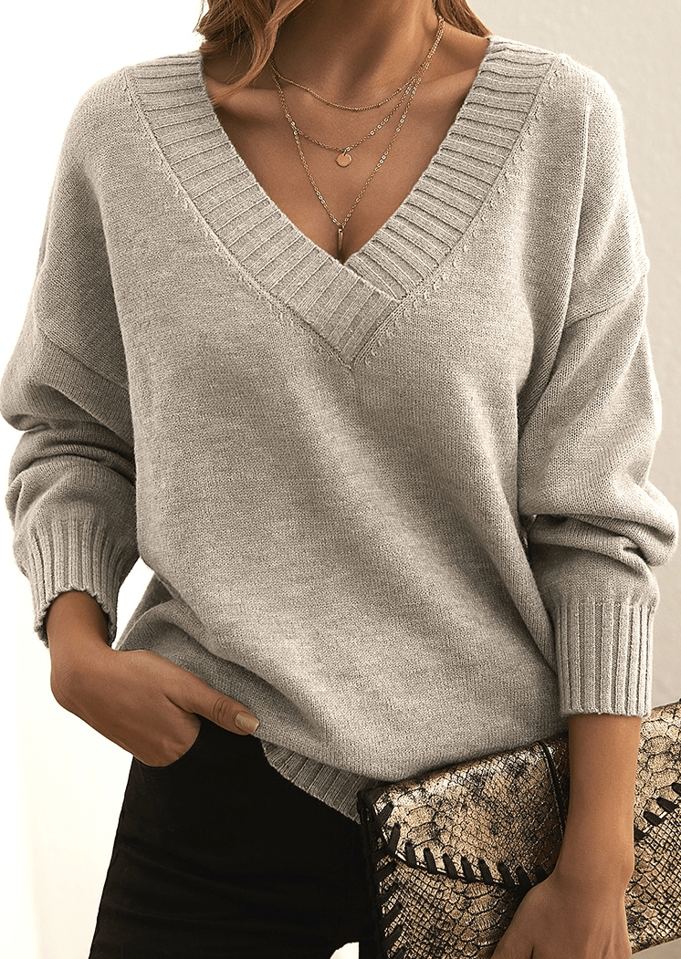 Isalyn | Strickpullover mit V-Ausschnitt