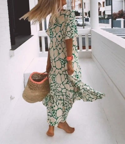 Nicole | Fließendes Maxikleid mit Print
