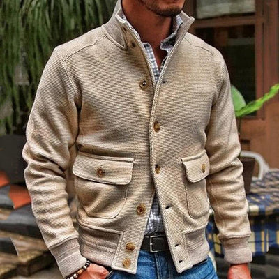 Baylor | Gemütliche Strickjacke mit Stehkragen