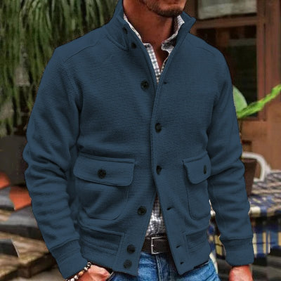 Baylor | Gemütliche Strickjacke mit Stehkragen