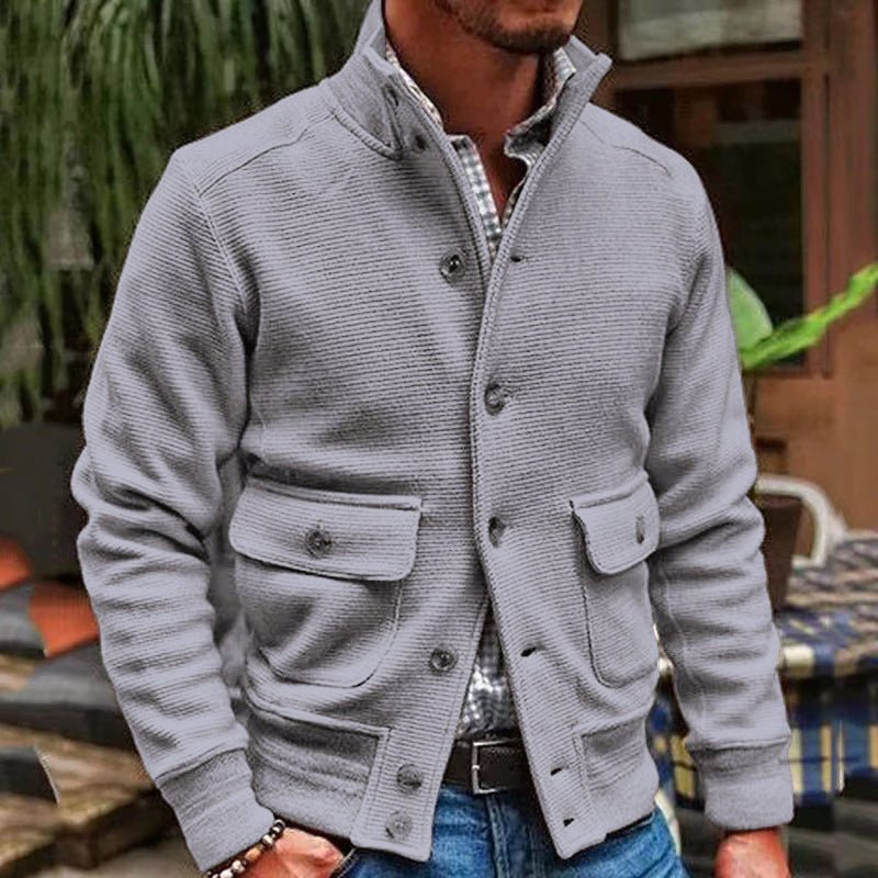 Baylor | Gemütliche Strickjacke mit Stehkragen