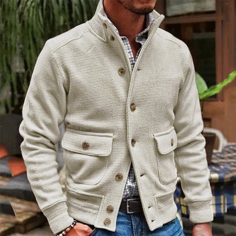 Baylor | Gemütliche Strickjacke mit Stehkragen
